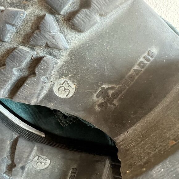 Dromedaris Kara Combat Boots Lace Up Teal Distressed Leather 37  Women's 7 - Picture 7 of 7